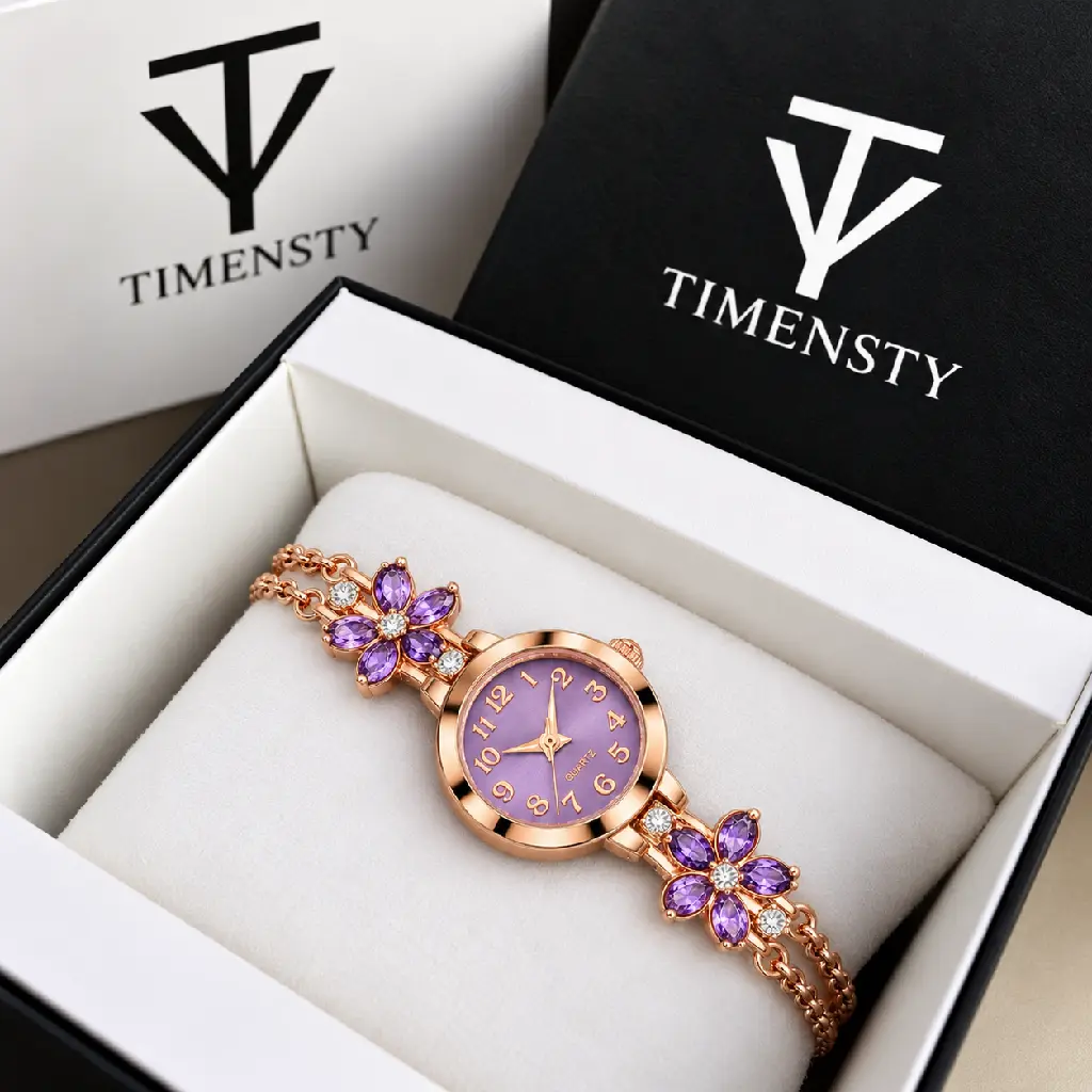 Rose-Gold Lavender Quartz Watch Showcase.webp